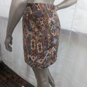 Carole Little Sport Petites Tapestry Short Wrap Skirt